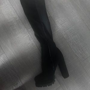 Wild Diva knee high suede boots